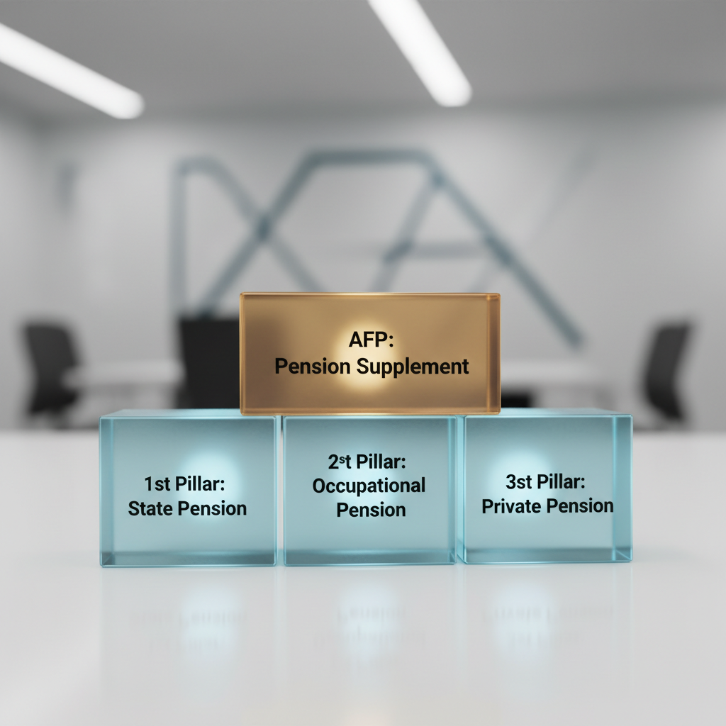 Enkel visualisering av hvordan AFP fungerer som et tillegg til alderspensjon og tjenestepensjon