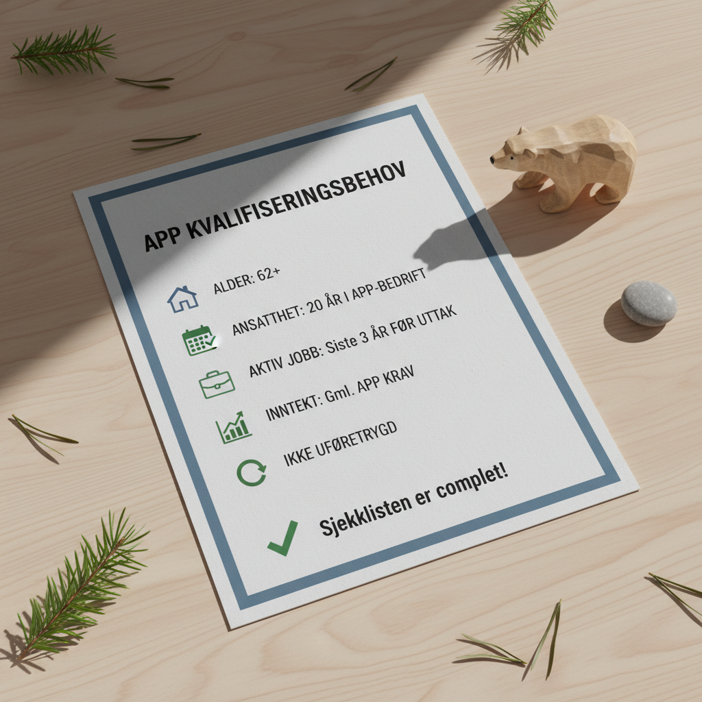 Oversikt over vilkårene for å få AFP, med sjekkliste