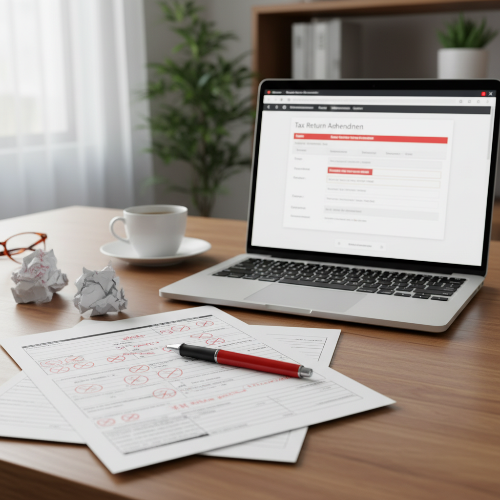 Navigasjon i Altinn for å endre skattemeldingen