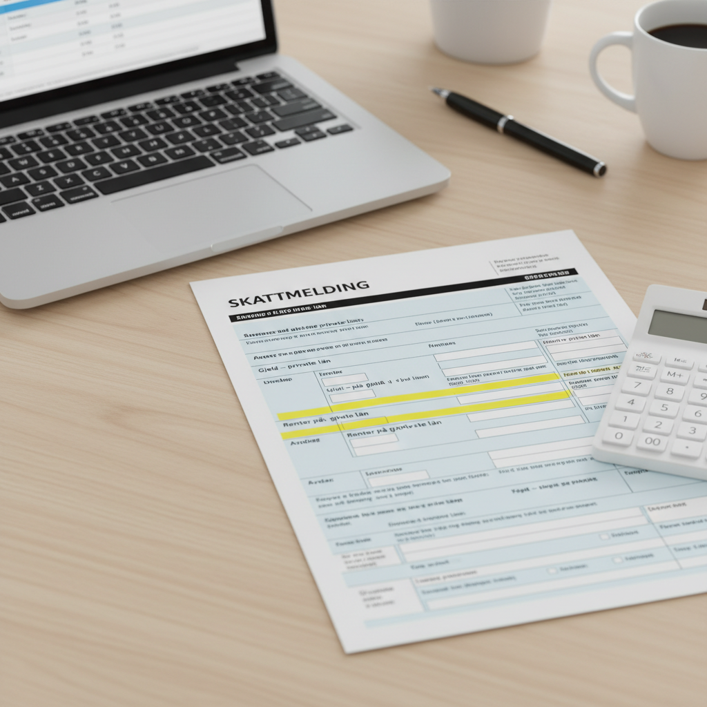 Rapportering av privat lån i skattemeldingen for begge parter