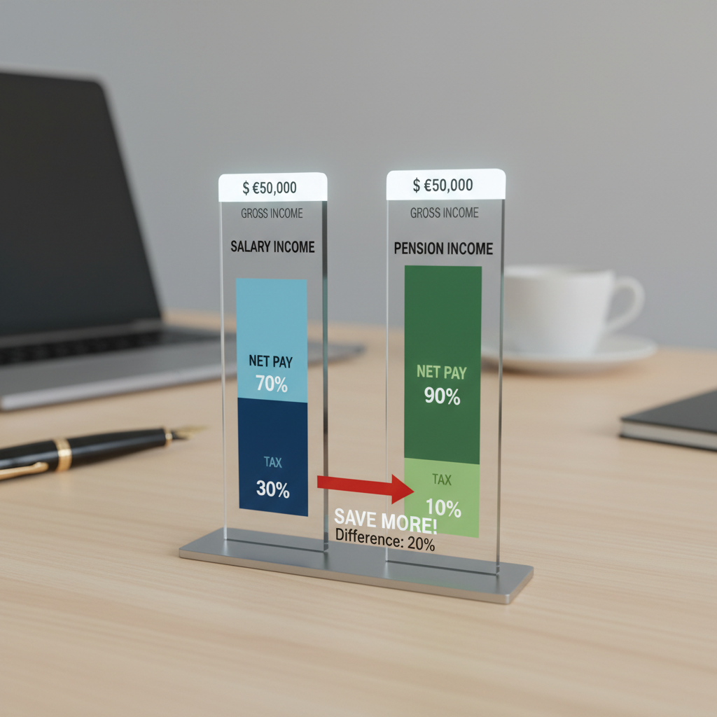 Sammenligning av skatt på lønn og pensjon